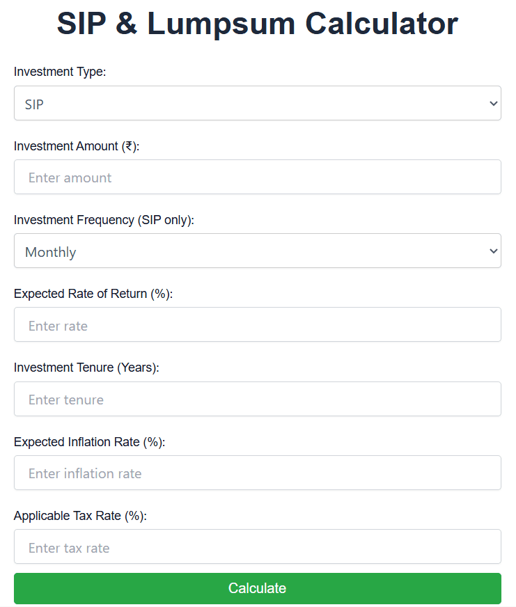 SIP Calculator